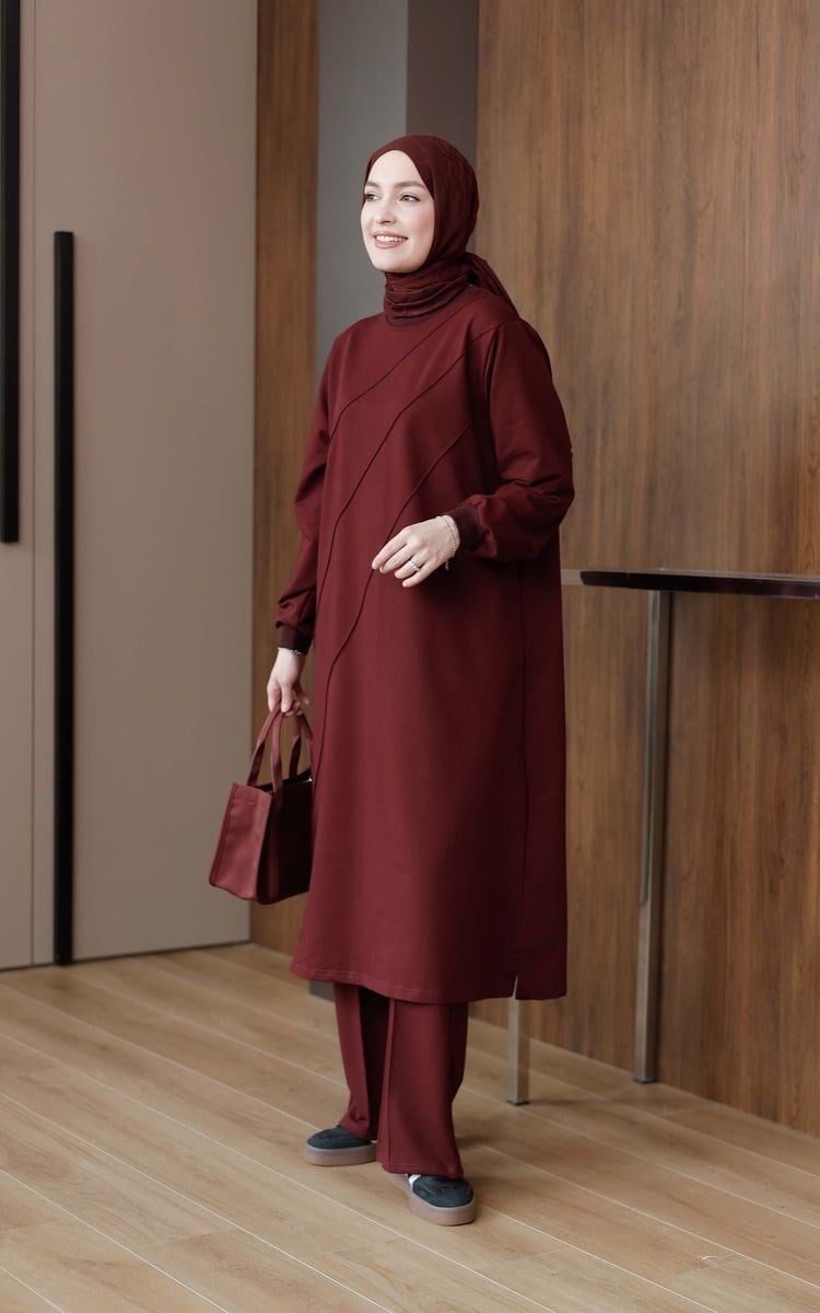 Çımalı 120 cm Uzun Takım Bordo
