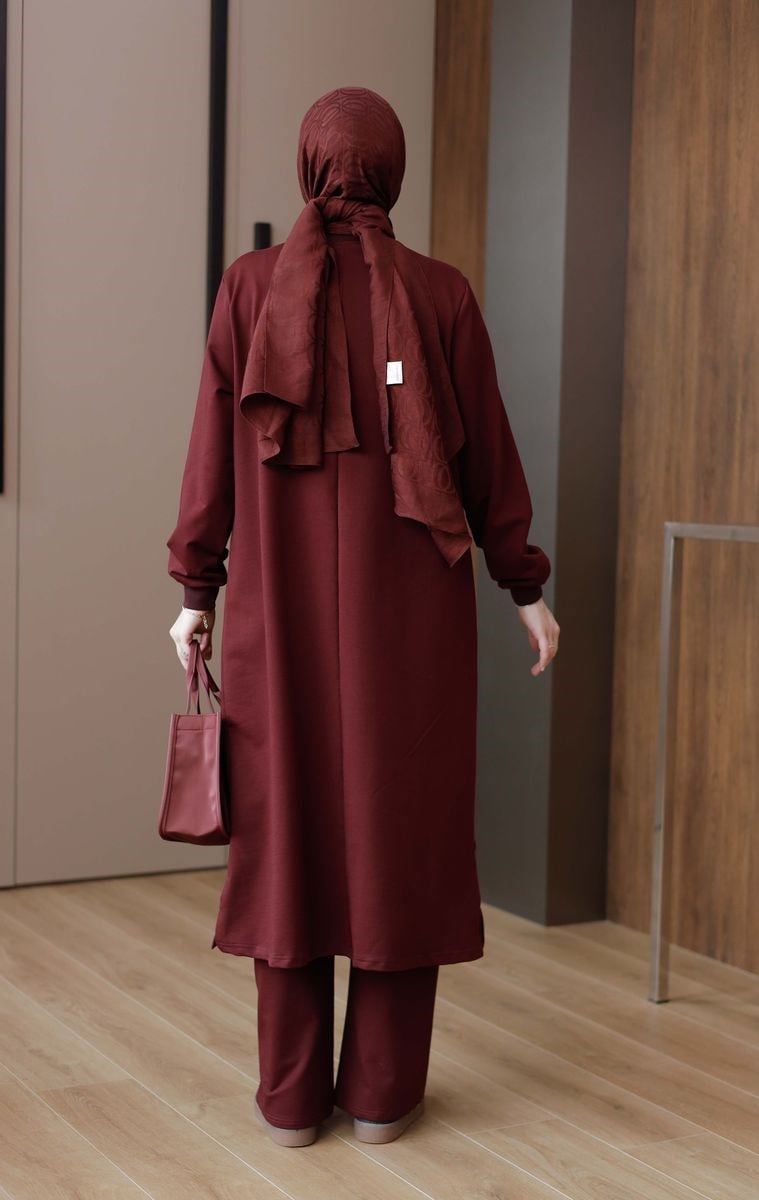 Çımalı 120 cm Uzun Takım Bordo