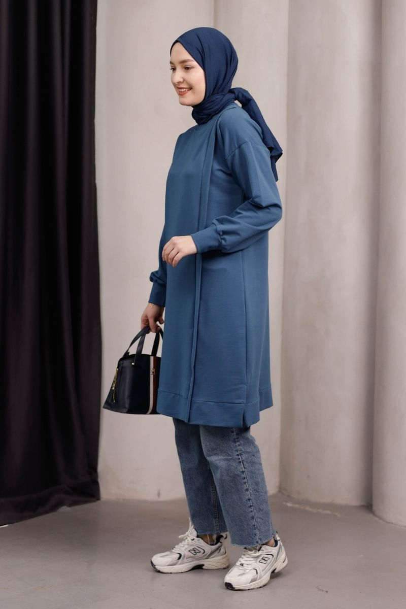 Marin Uzun Sweat İndigo
