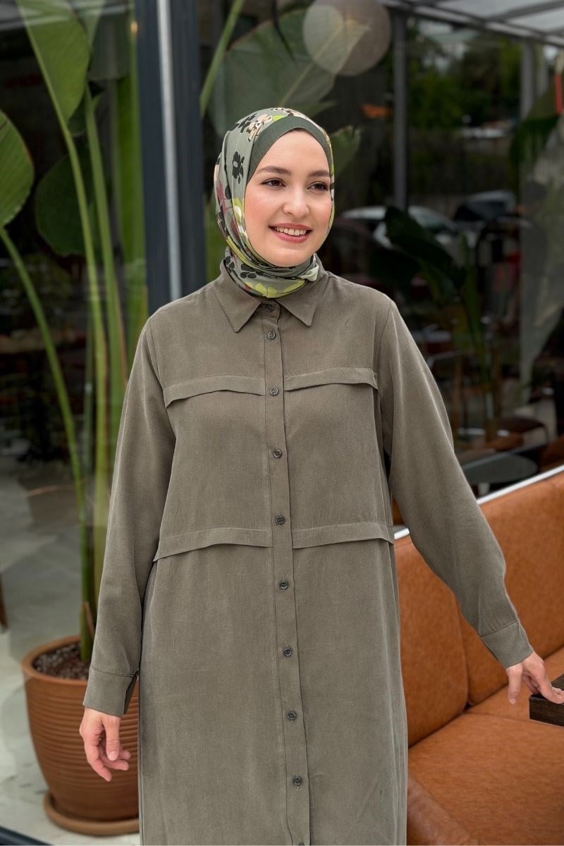 Meysa Uzun Tunik Haki