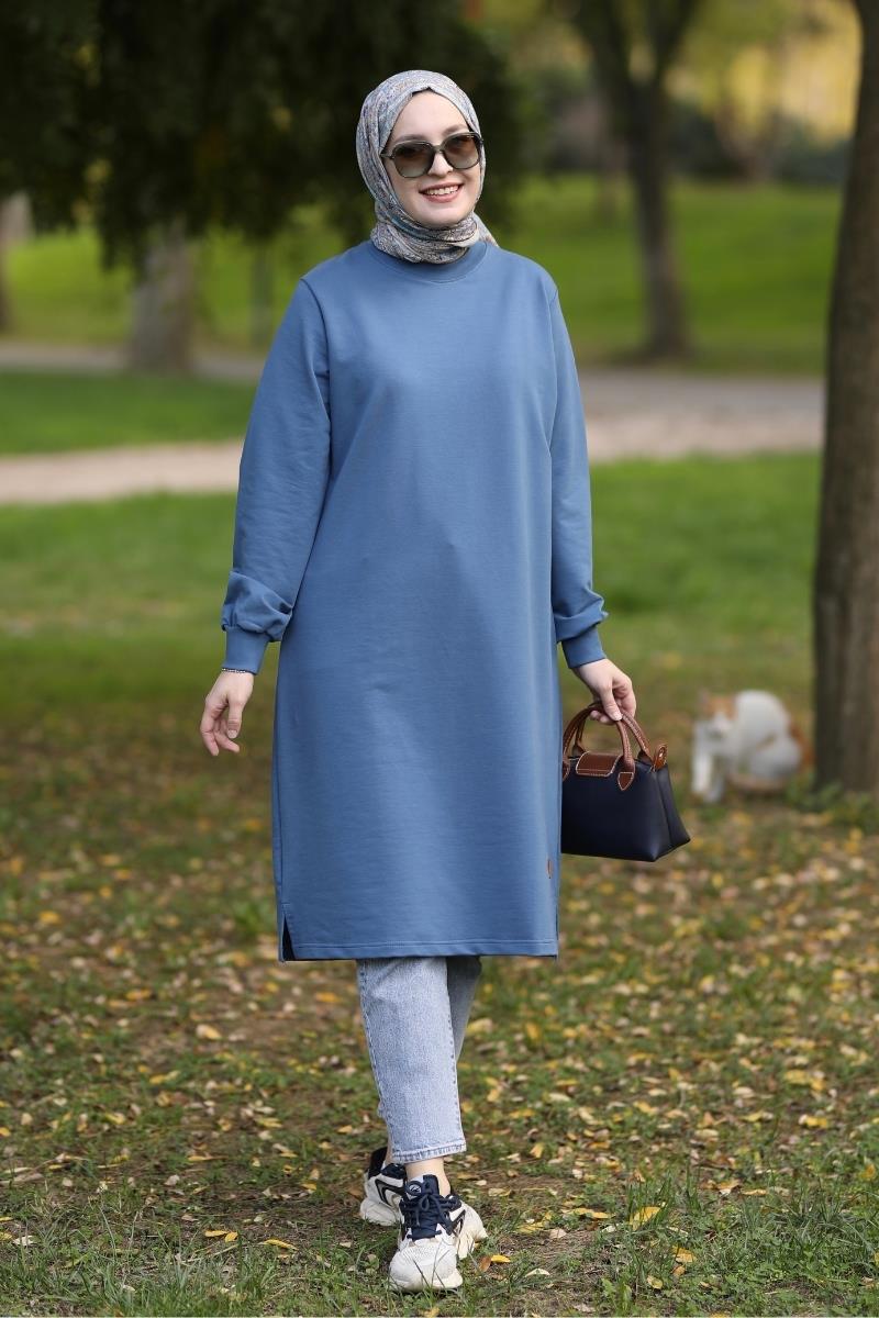 Neva 110 Cm Sweat Tunik İndigo