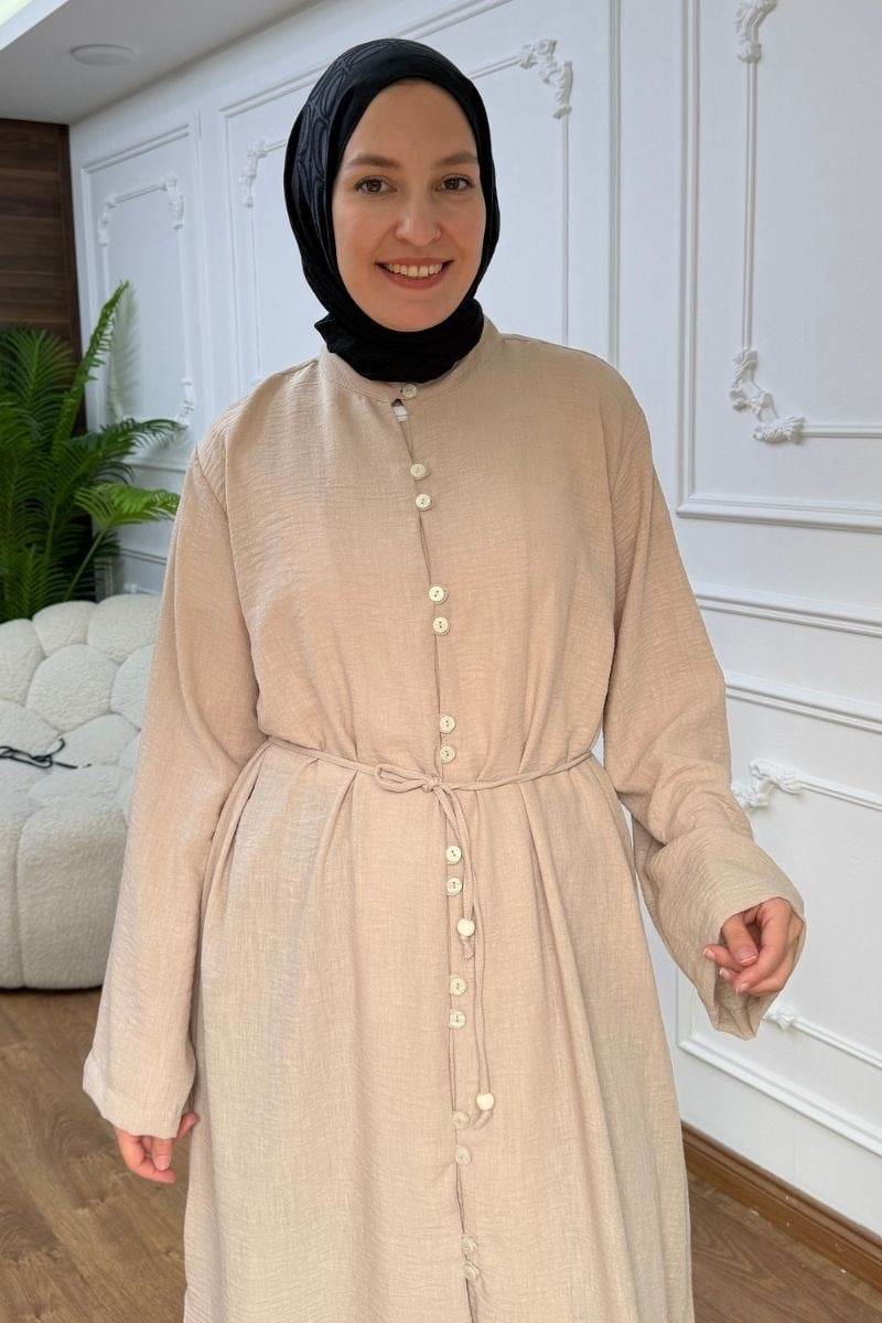 Önü Biritli Valentino Tunik Açık Vizon