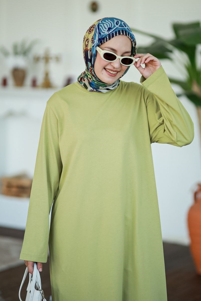 Summer Basic Uzun Tunik Adaçayı