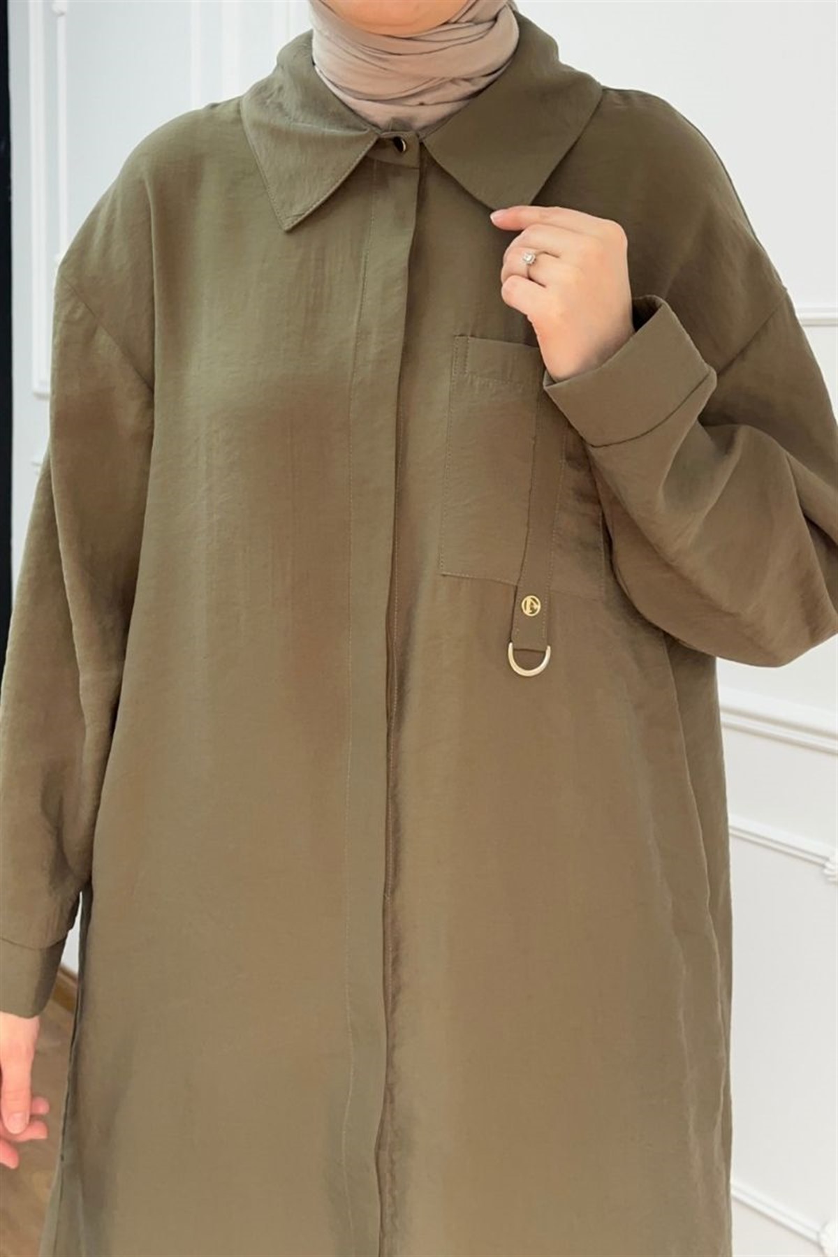 Armine Trend Cepli Asude Tunik Haki