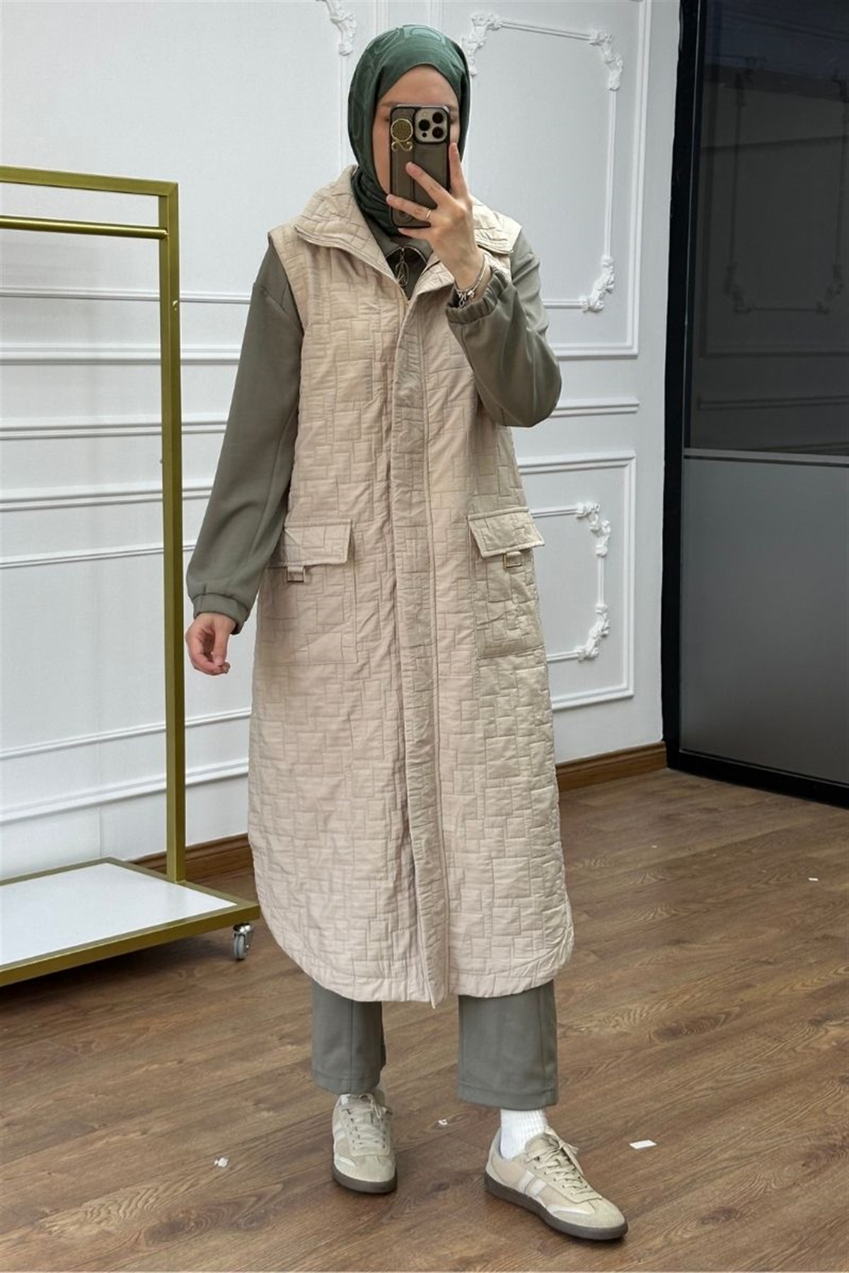 Armine Trend Cepli Fermuarlı İkili Takım Soft Haki
