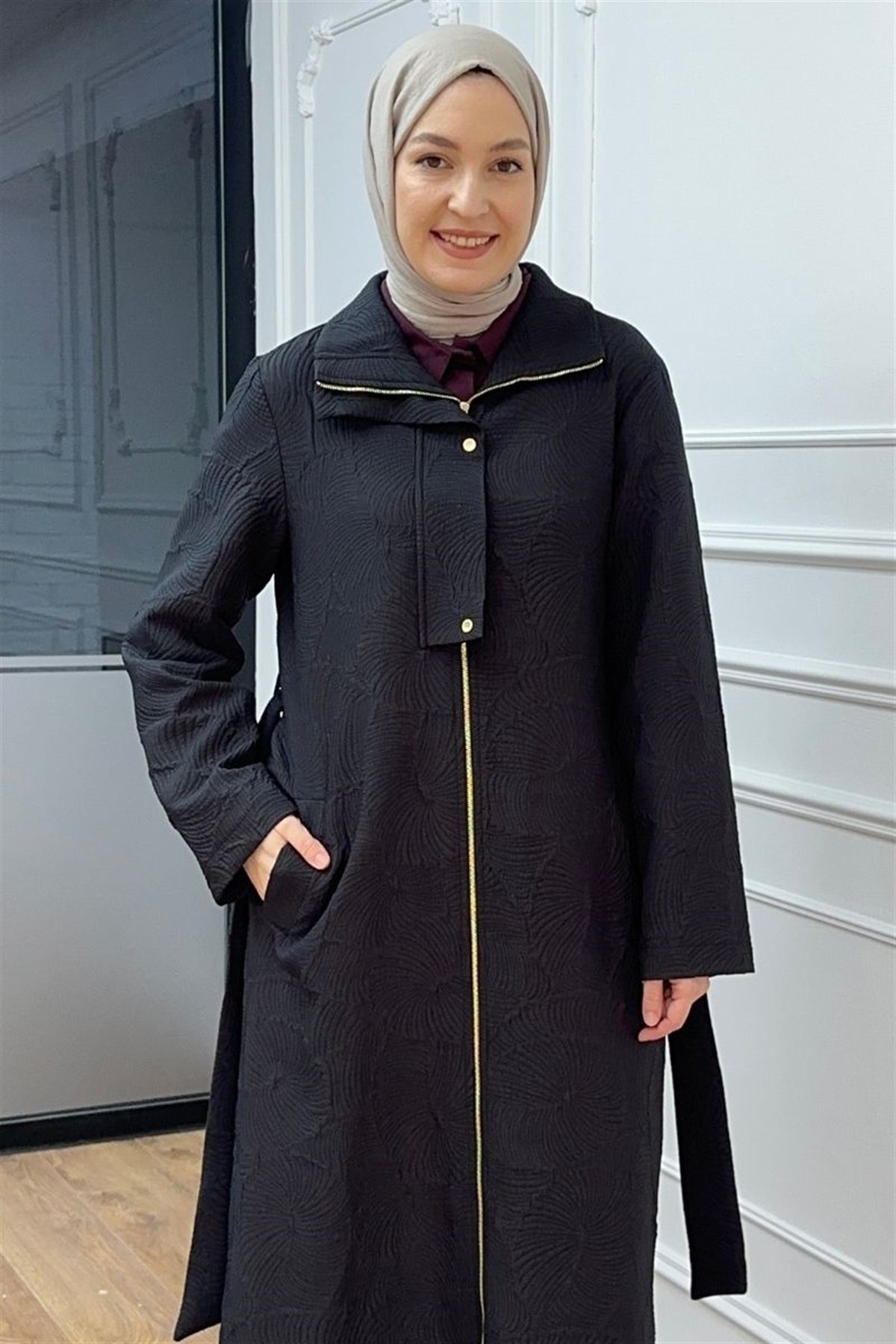 Armine Trend Jakar Kumaş Kap Siyah