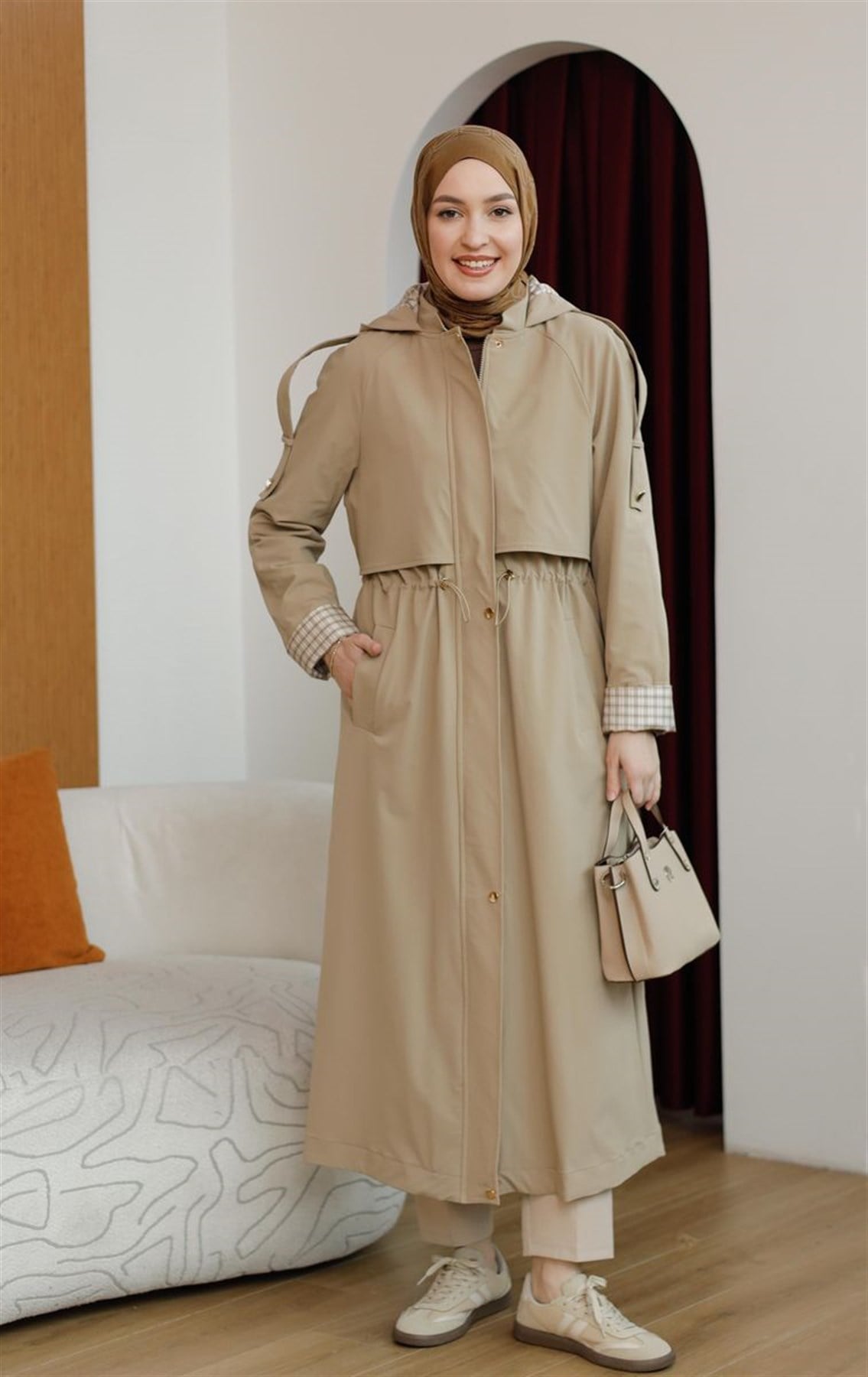 Armine Trend Tam Boy Pardesü Bej