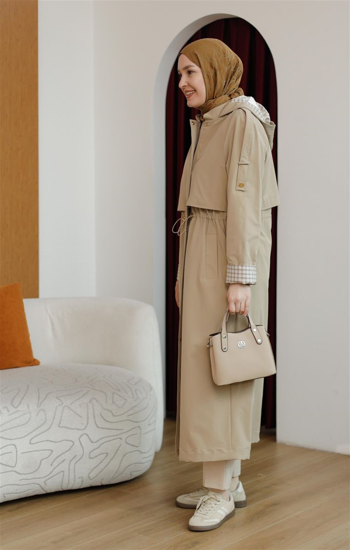 Armine Trend Tam Boy Pardesü Bej