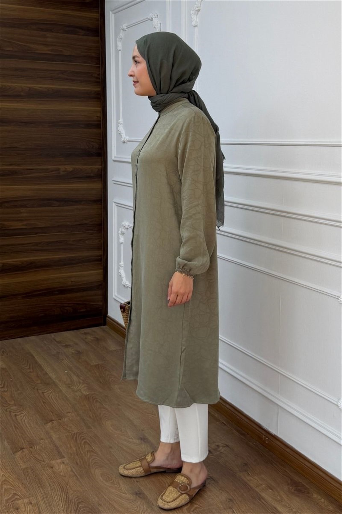 Basic Marakeş Uzun Tunik Çağla