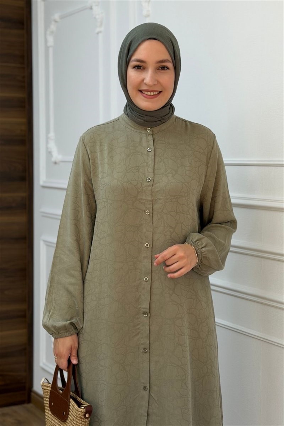 Basic Marakeş Uzun Tunik Çağla