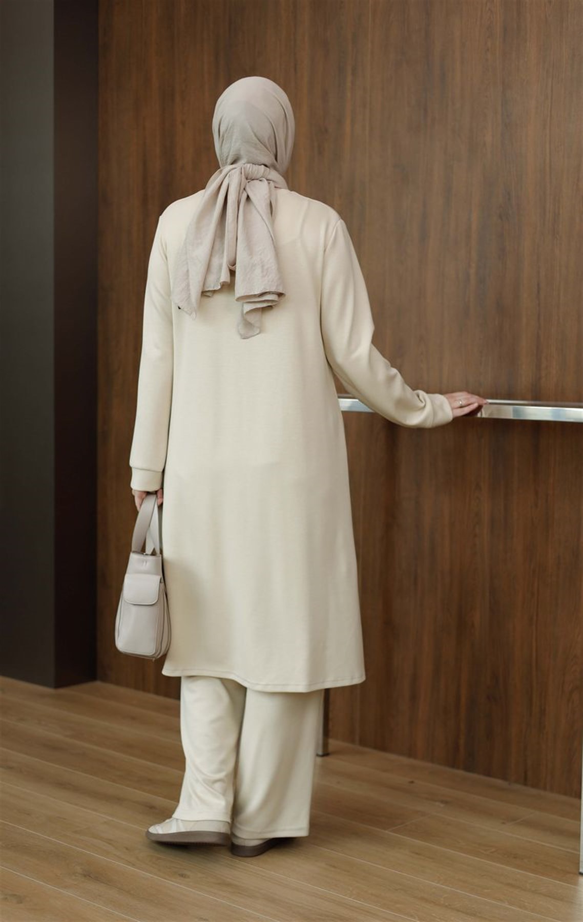 Basic Oysho Uzun İkili Takım Krem