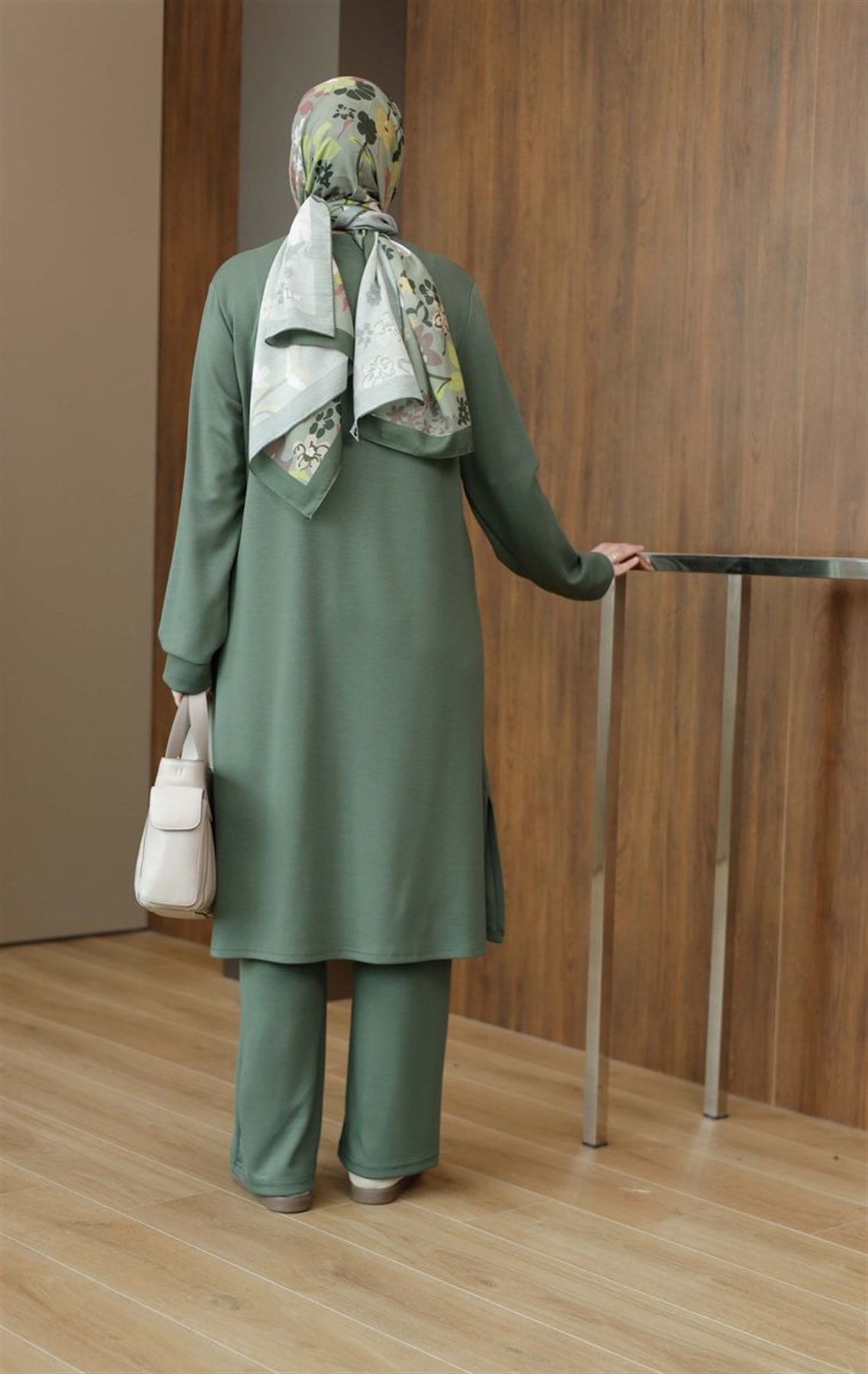 Basic Oysho Uzun İkili Takım Yeşil