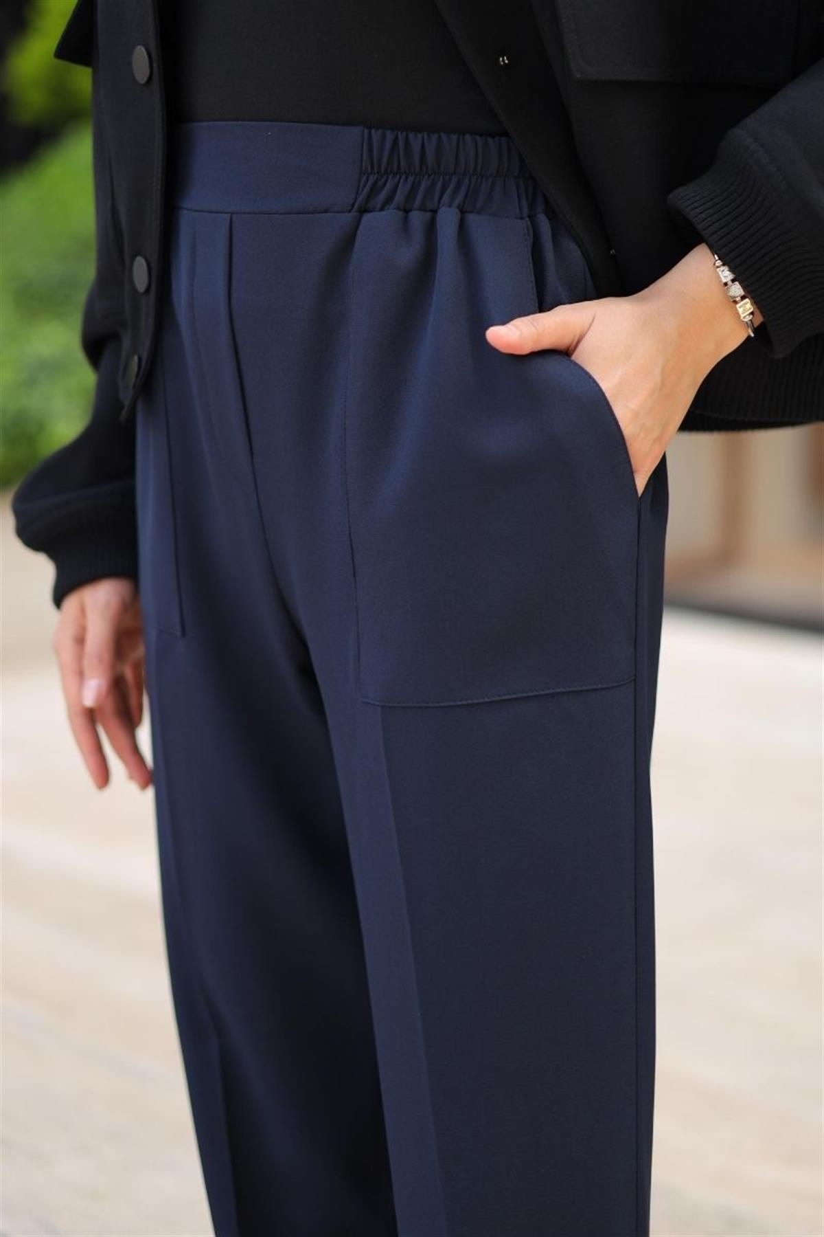 Cepli Krep Pantolon Lacivert