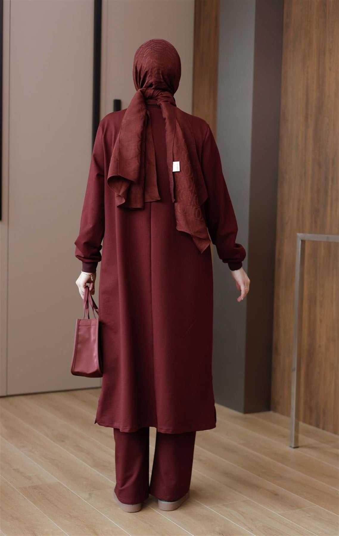 Çımalı 120 cm Uzun Takım Bordo
