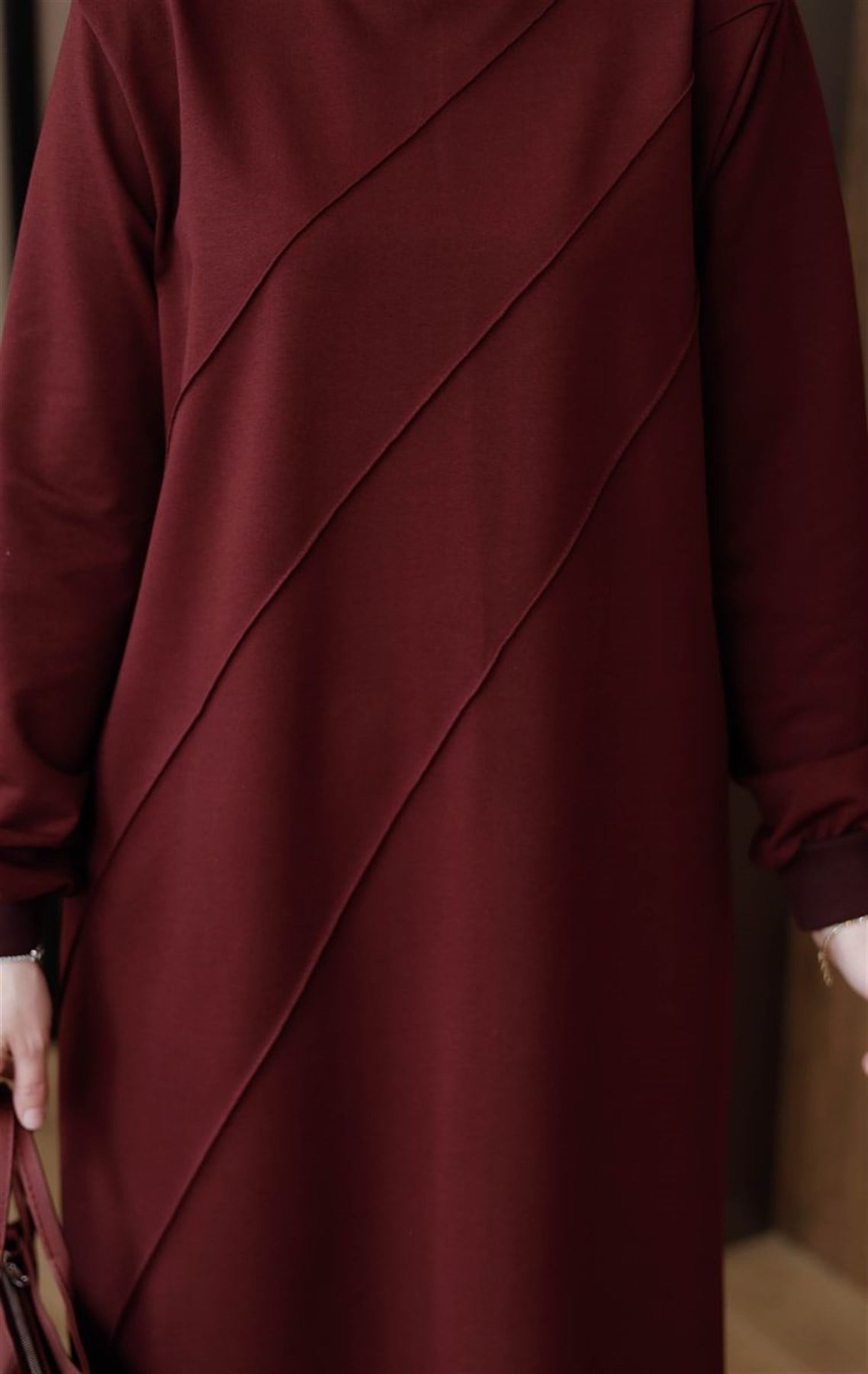 Çımalı 120 cm Uzun Takım Bordo