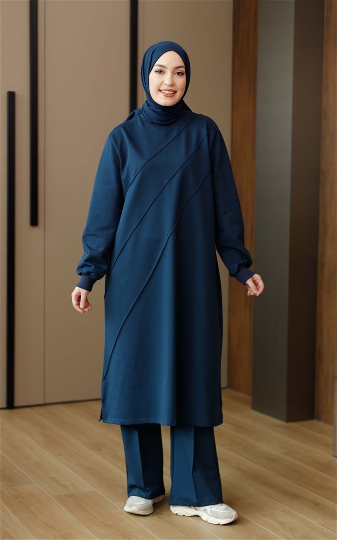 Çımalı 120 cm Uzun Takım İndigo