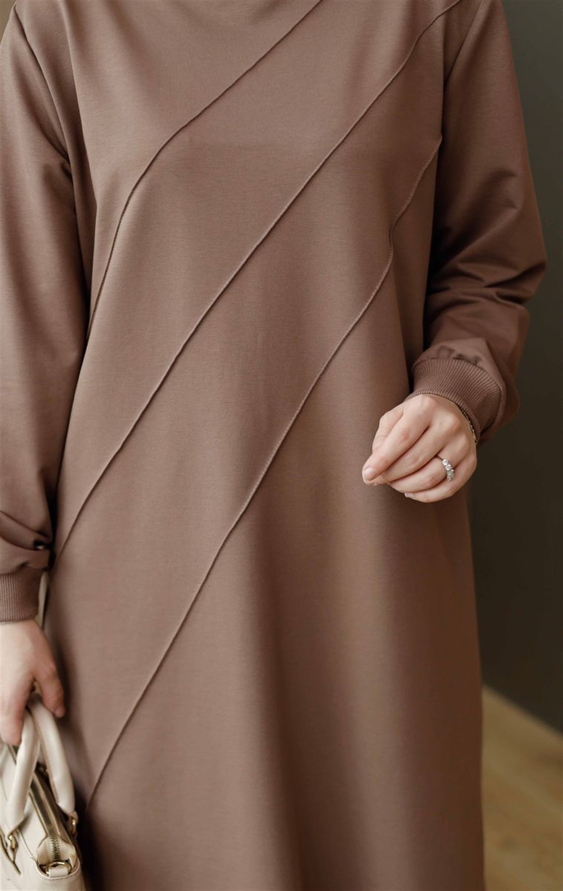 Çımalı 120 cm Uzun Takım Soft Kahve