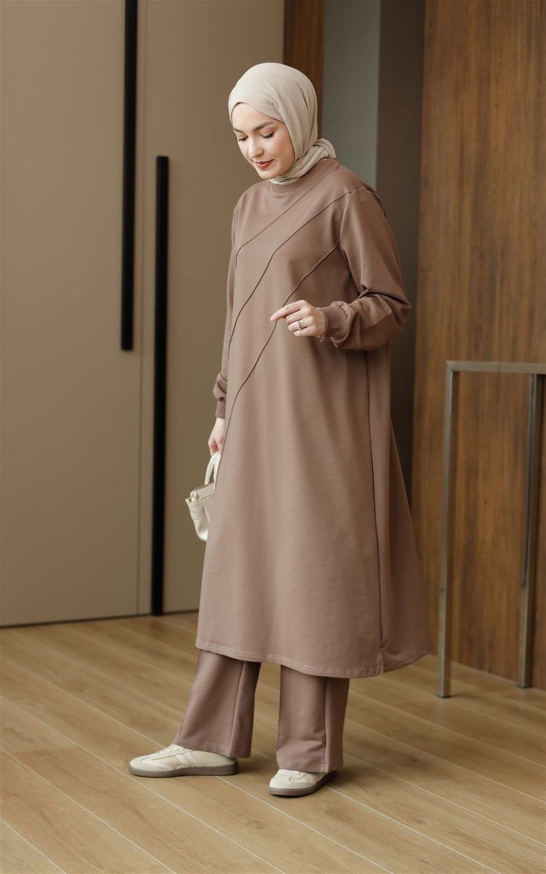 Çımalı 120 cm Uzun Takım Soft Kahve