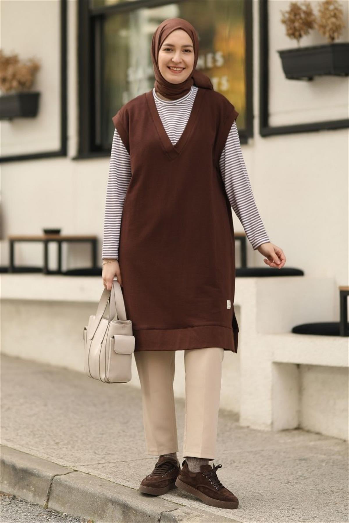 Confort Sweat Süveter Acı Kahve