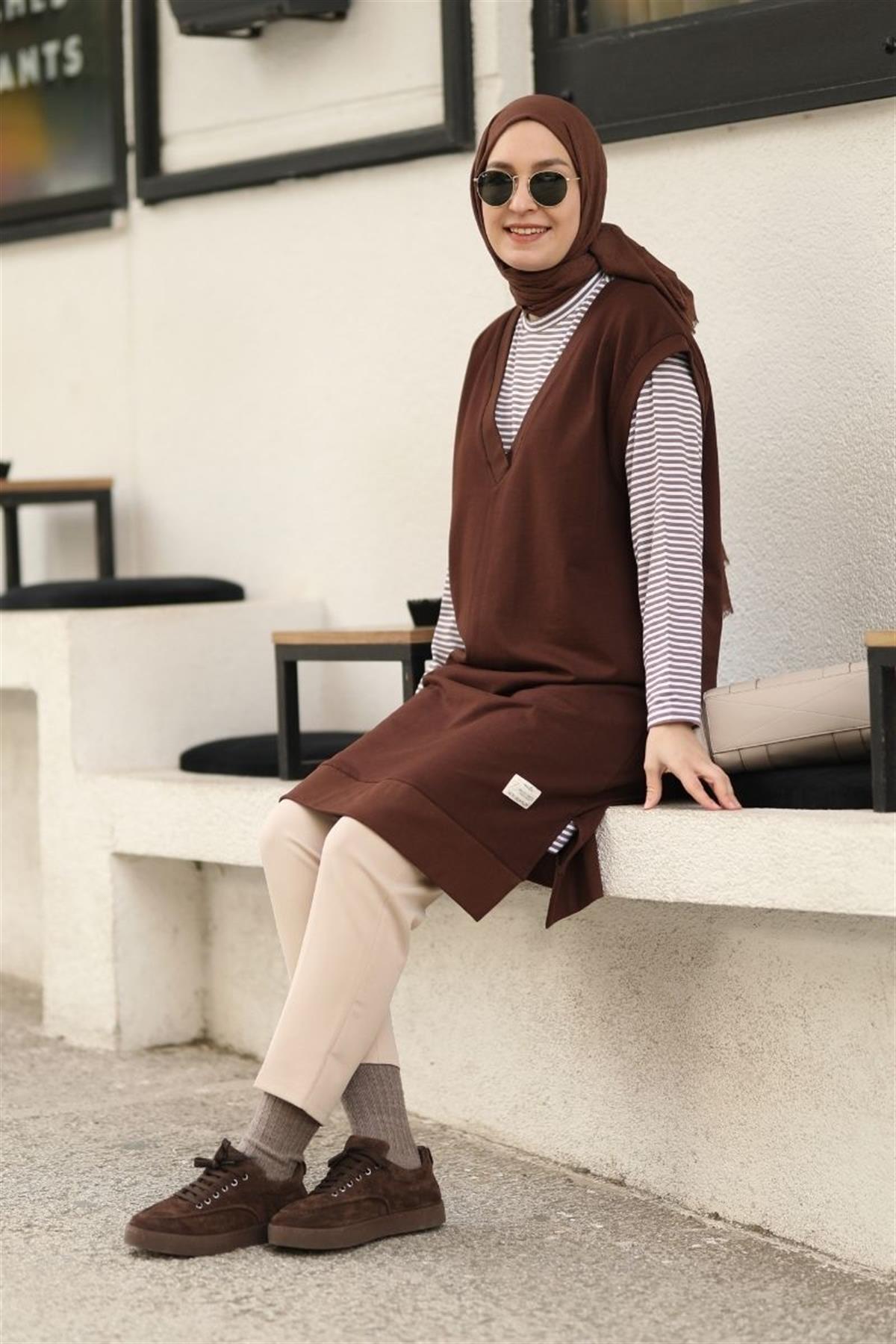 Confort Sweat Süveter Acı Kahve