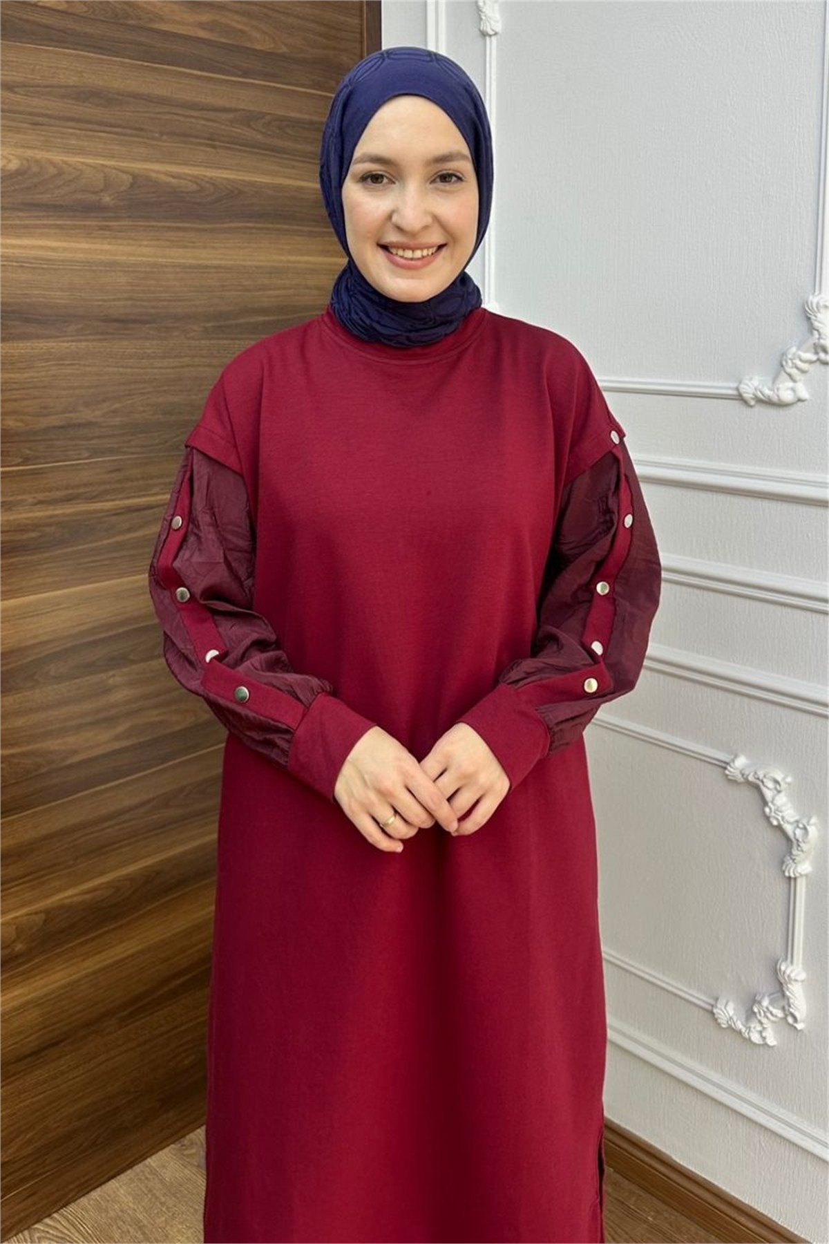 Lavin Çıtçıt Detaylı Sweat Bordo