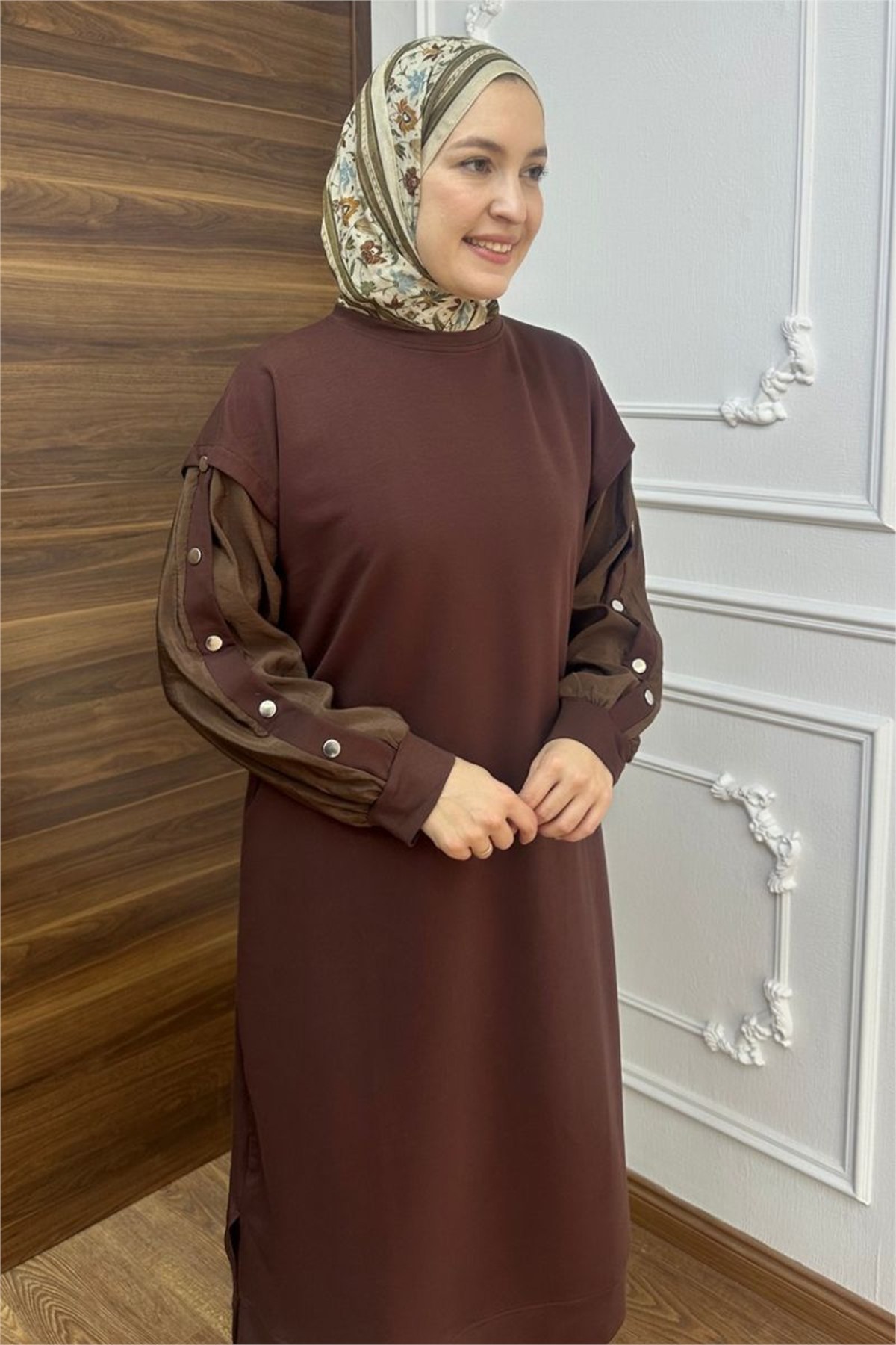Lavin Çıtçıt Detaylı Sweat Kahve