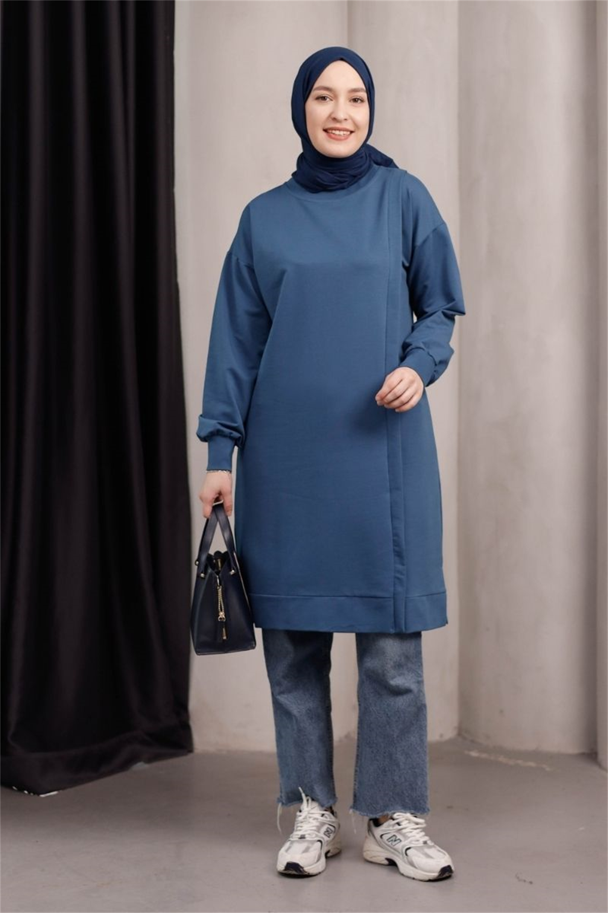 Marin Uzun Sweat İndigo