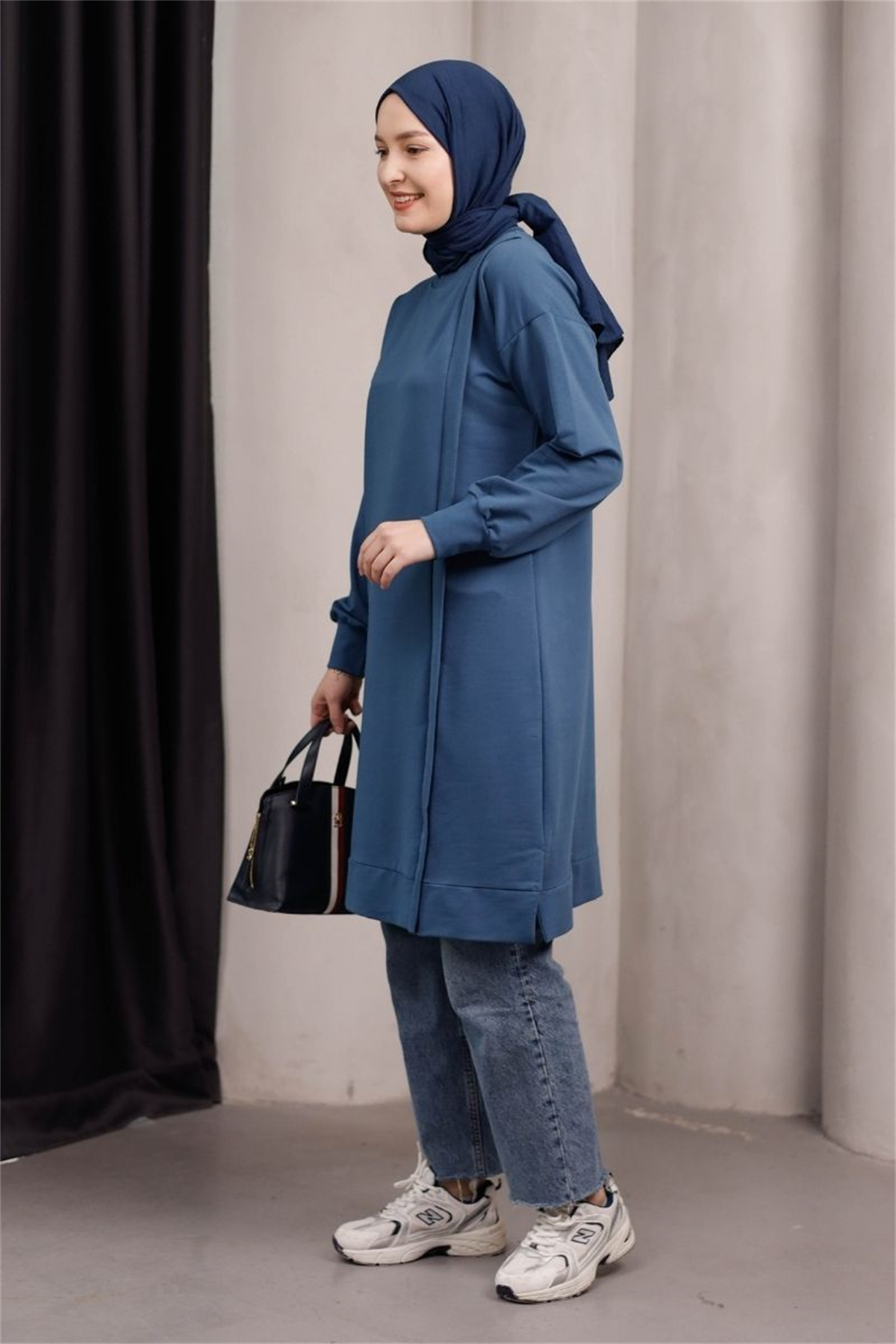 Marin Uzun Sweat İndigo