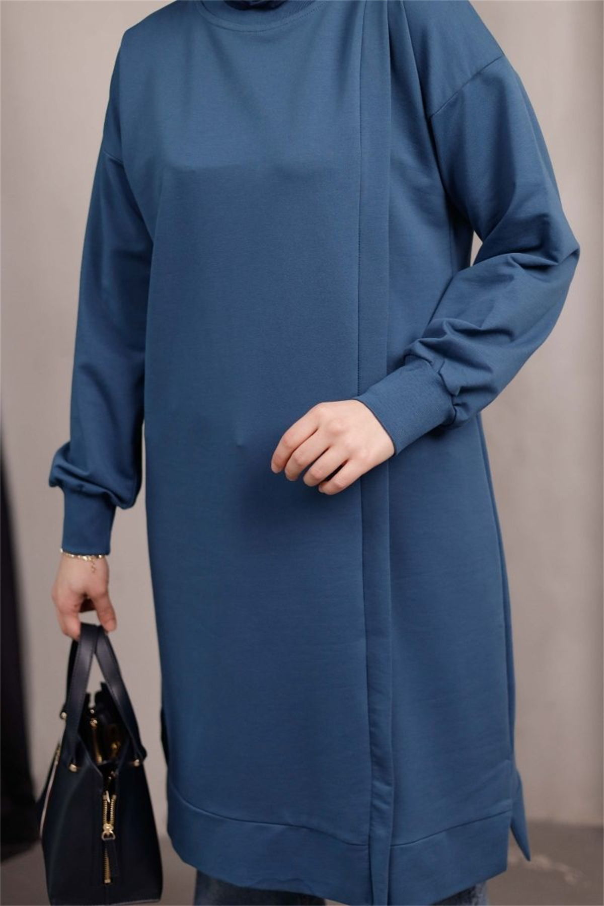 Marin Uzun Sweat İndigo