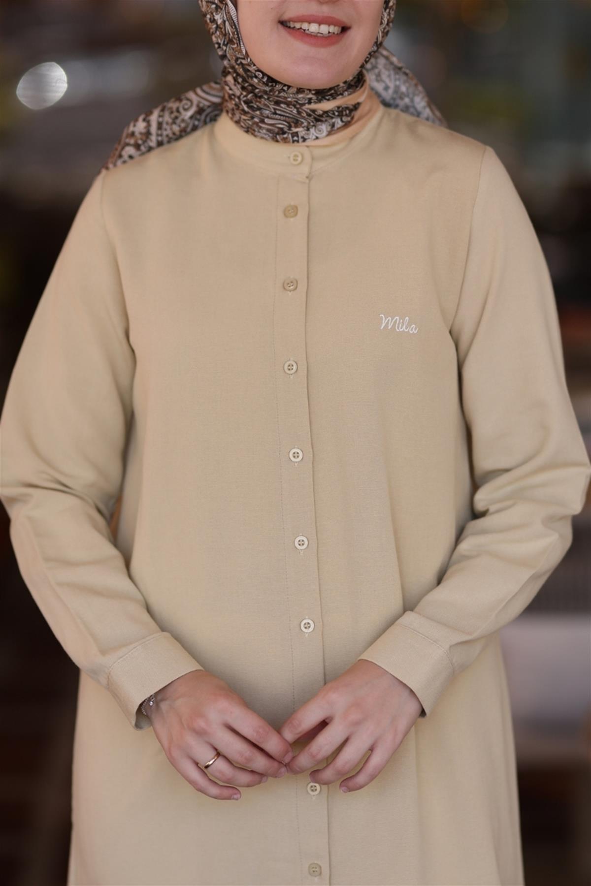 Melin Basic Uzun Tunik Pastel Sarı