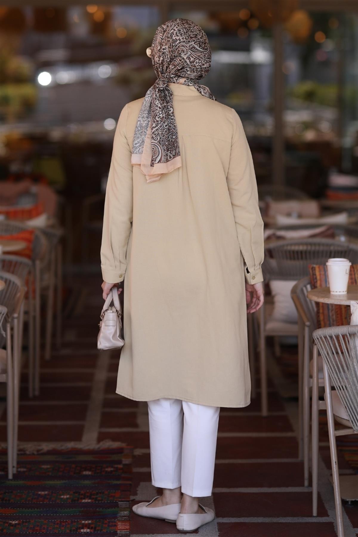 Melin Basic Uzun Tunik Pastel Sarı