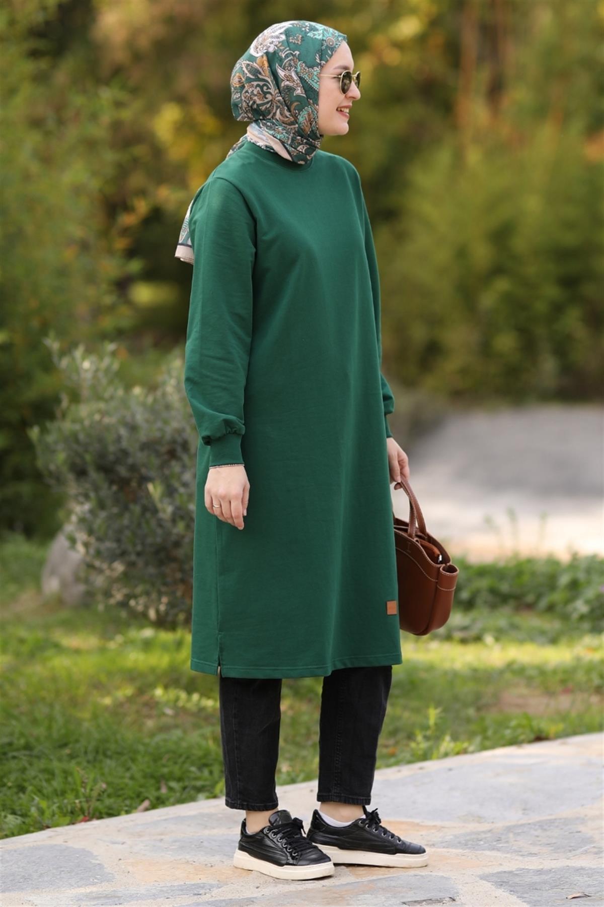 Neva 110 Cm Sweat Tunik Zümrüt