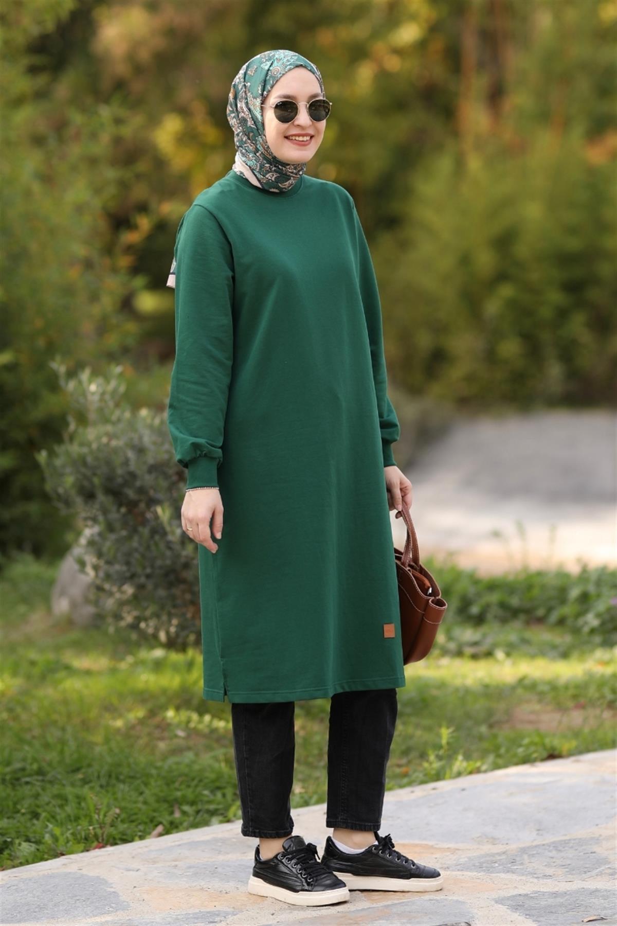 Neva 110 Cm Sweat Tunik Zümrüt