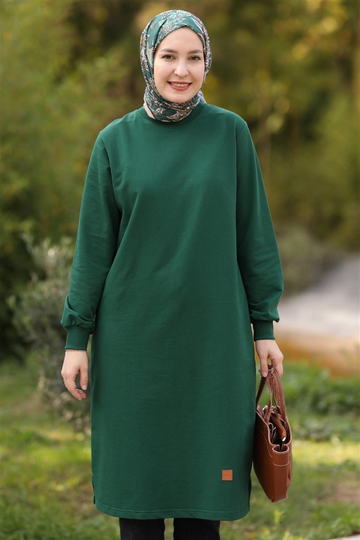 Neva 110 Cm Sweat Tunik Zümrüt