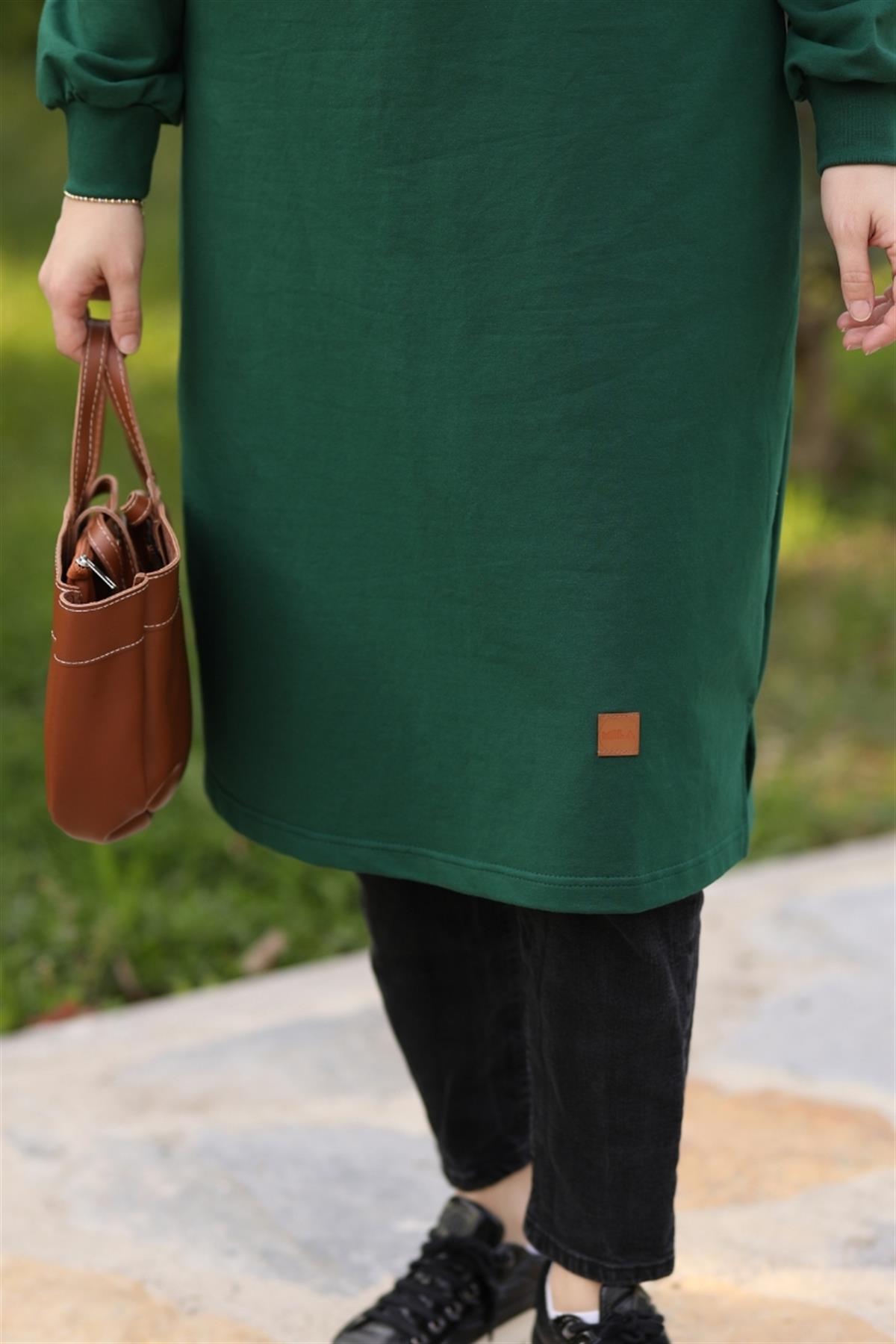 Neva 110 Cm Sweat Tunik Zümrüt
