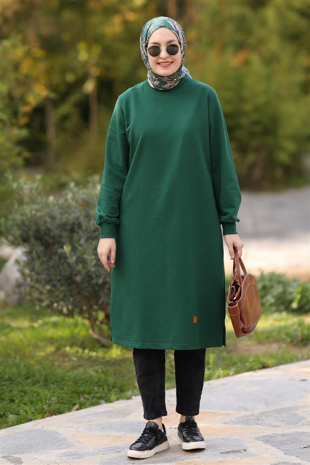 Neva 110 Cm Sweat Tunik Zümrüt