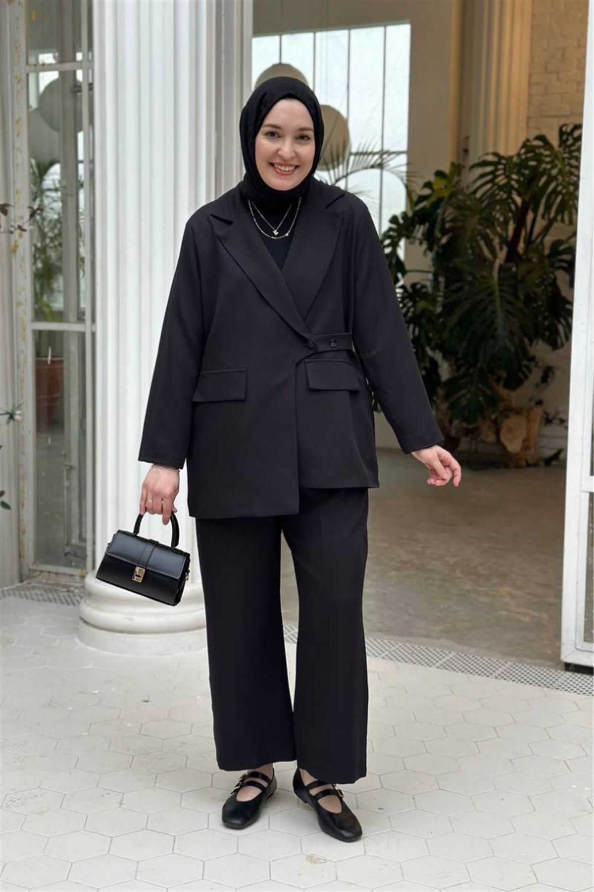 Pianca Ceketli İkili Takım Siyah