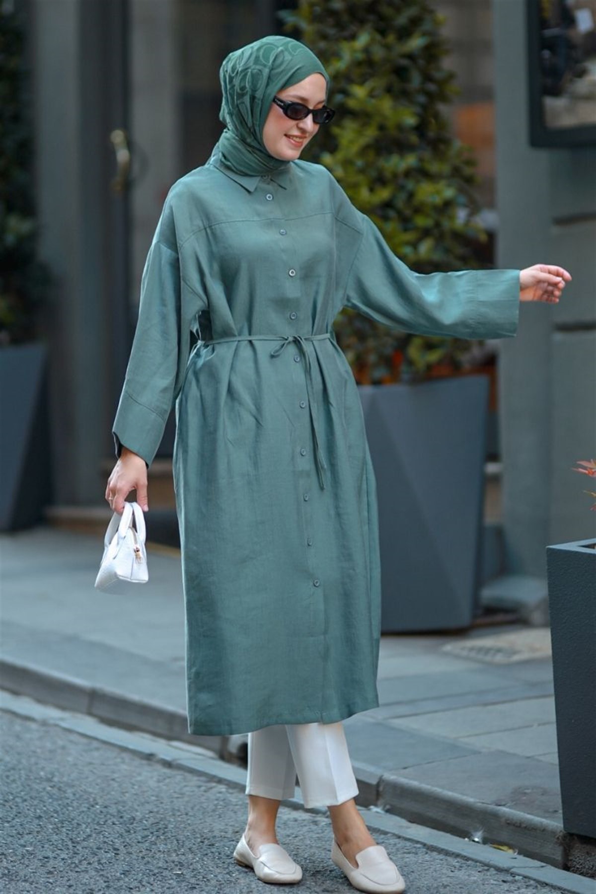 Seyyar Kemerli 120 Cm Tesla Tunik Mint 
