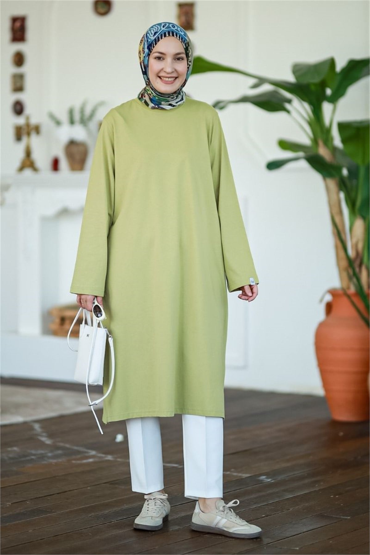 Summer Basic Uzun Tunik Adaçayı