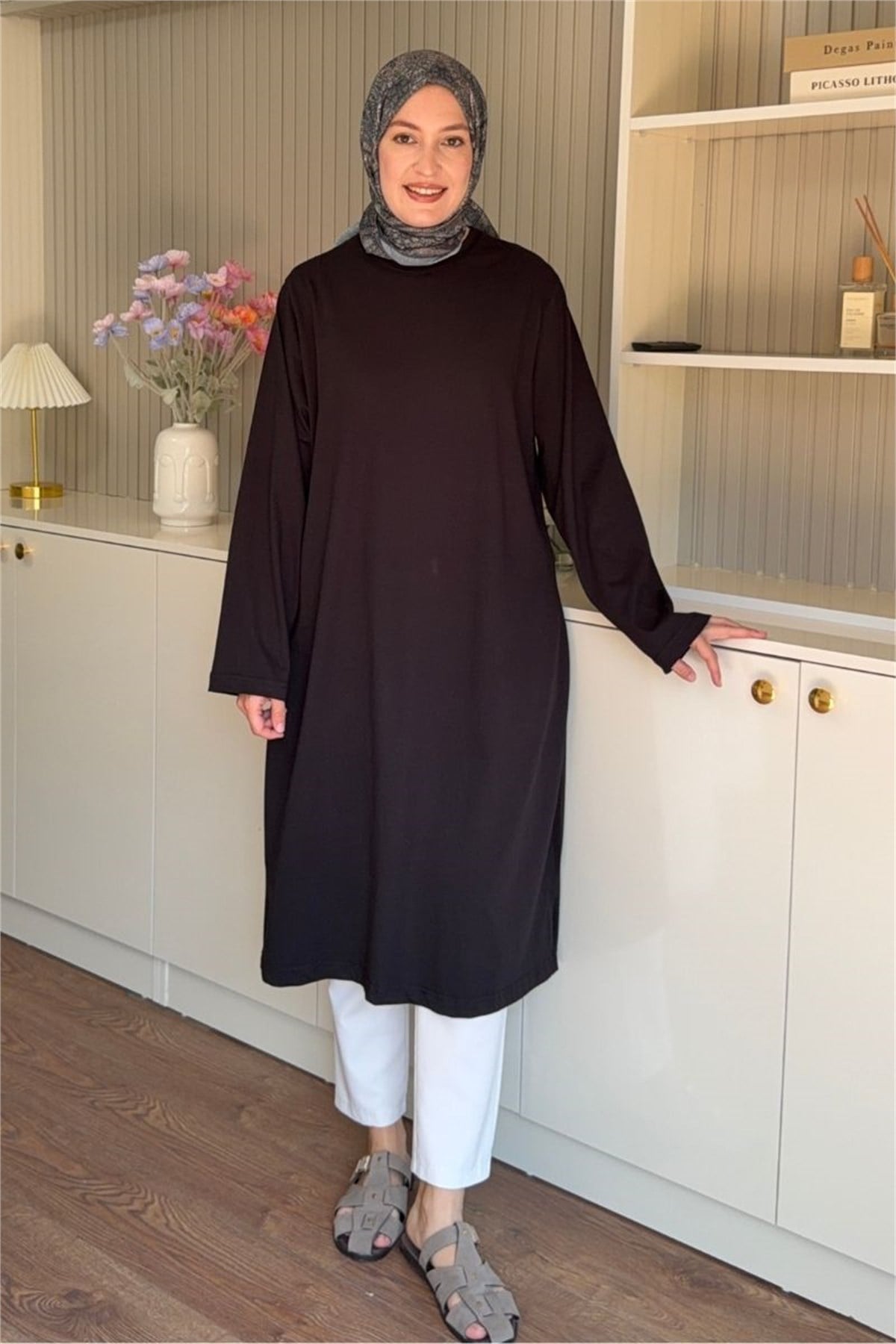 Summer Basic Uzun Tunik Siyah