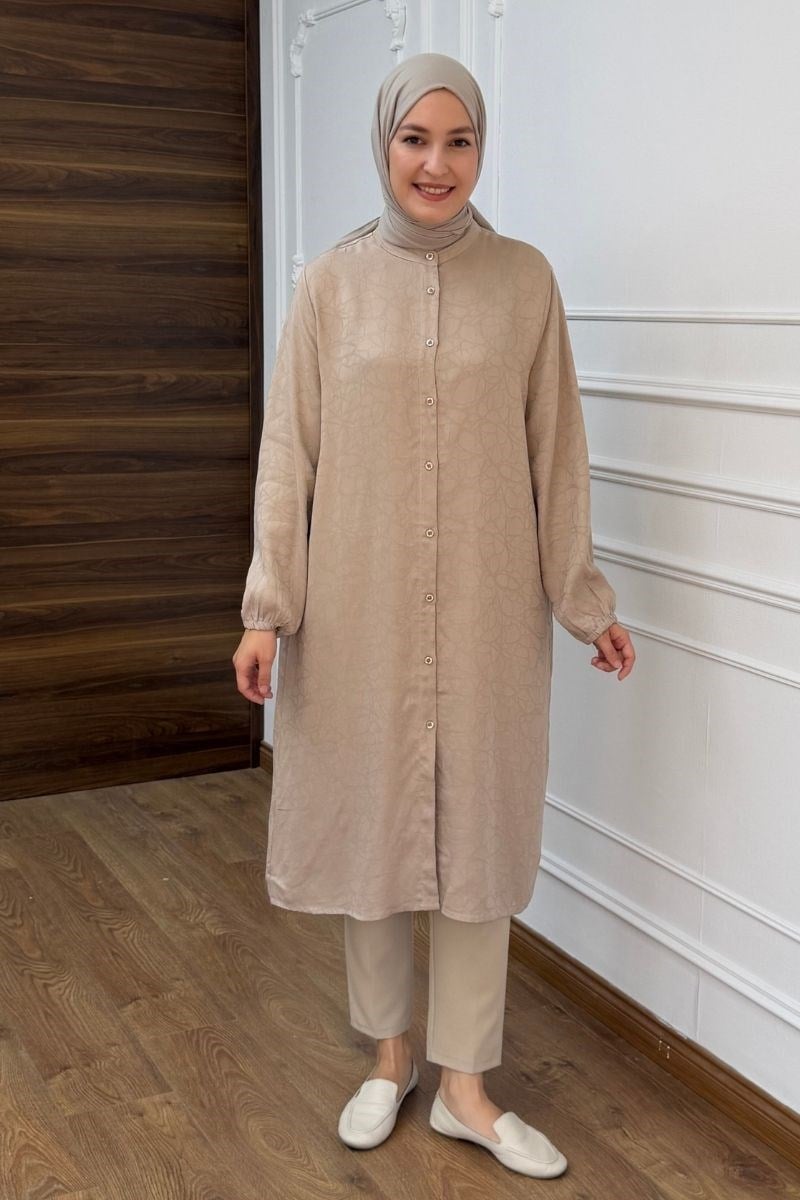 Basic Marakeş Uzun Tunik Vizon