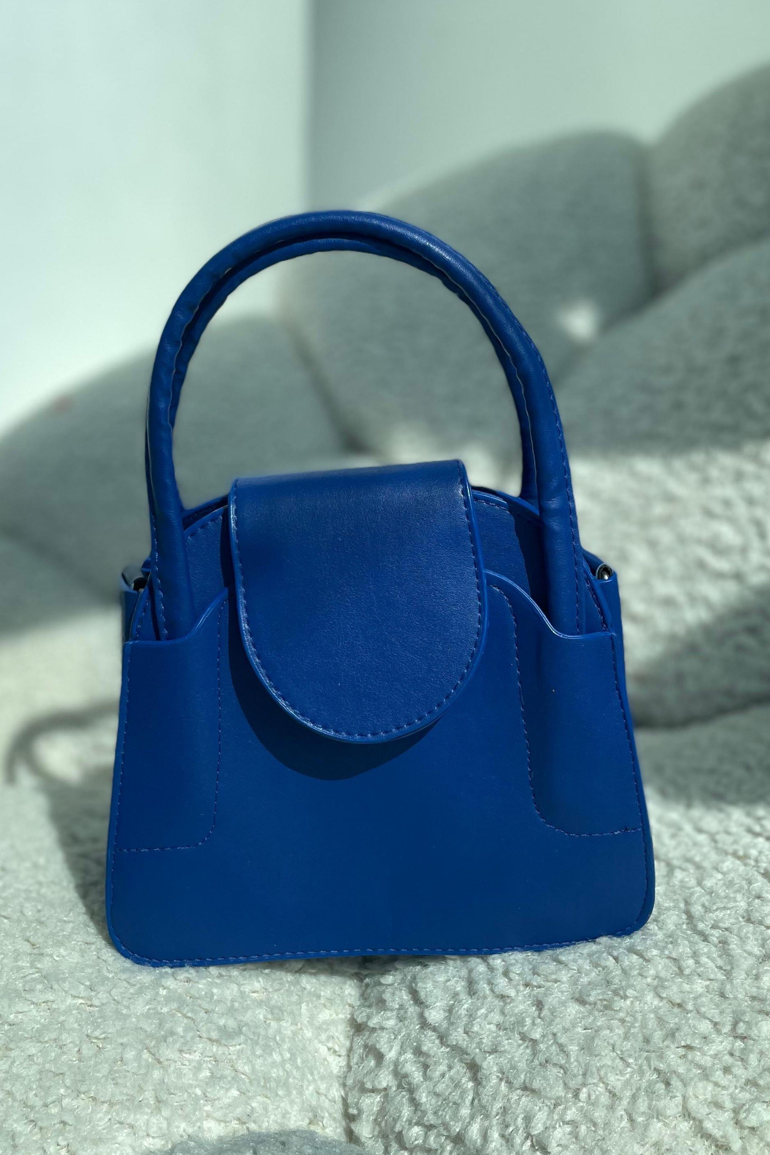 Blu Kapaklı Çanta Saks