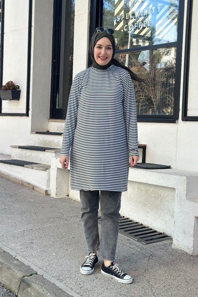 Çizgili Basic Penye Haki