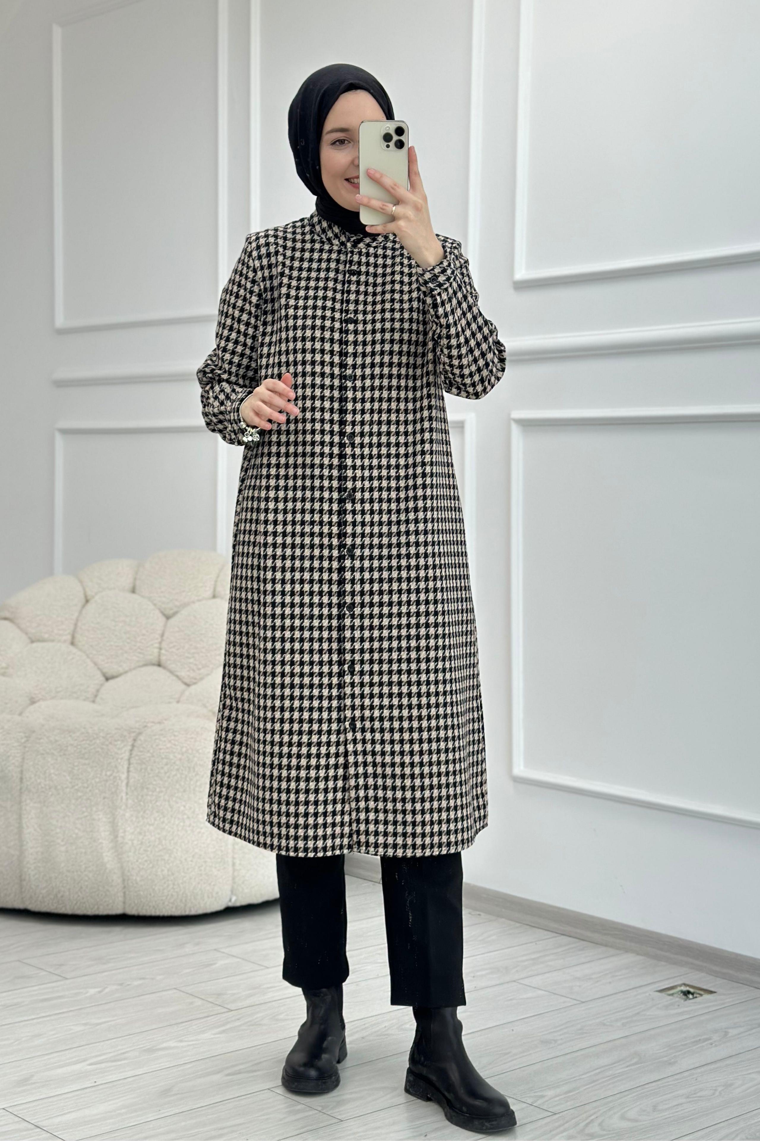 Ekose Tunik Vizon