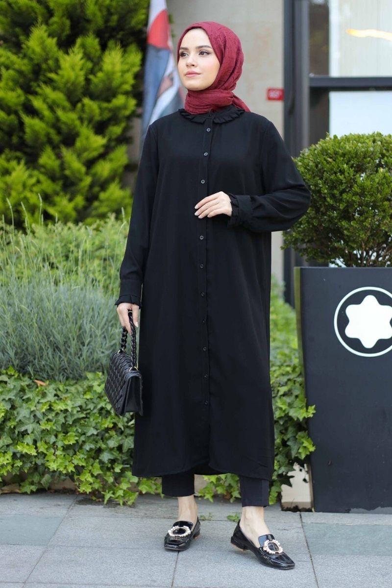 Linda Uzun Tunik Siyah