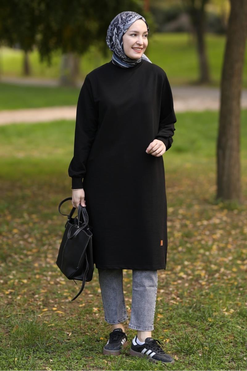 Neva 110 Cm Sweat Tunik Siyah