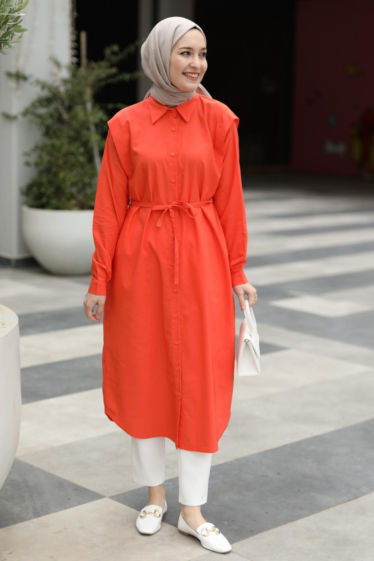 Uzun Marin Tunik Turuncu