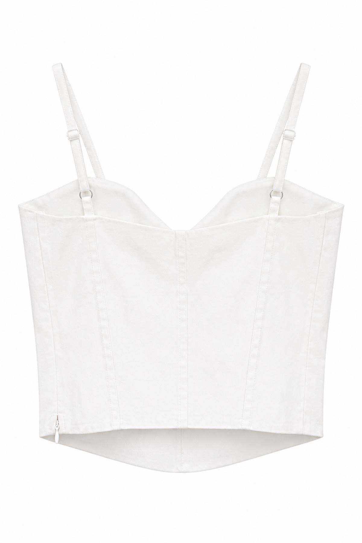 ASKILI CROP KOT BLUZ