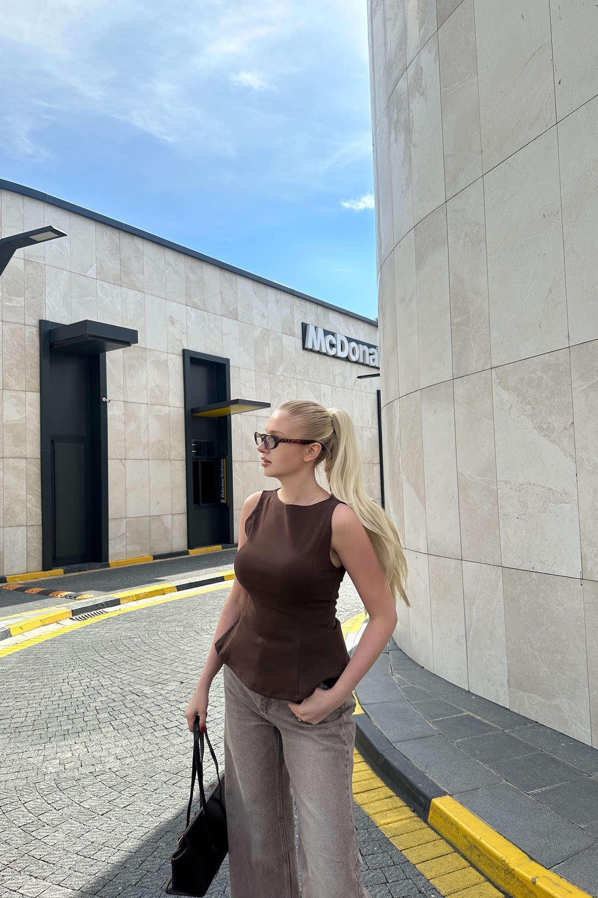 KAYIK YAKA PEPLUM BLUZ
