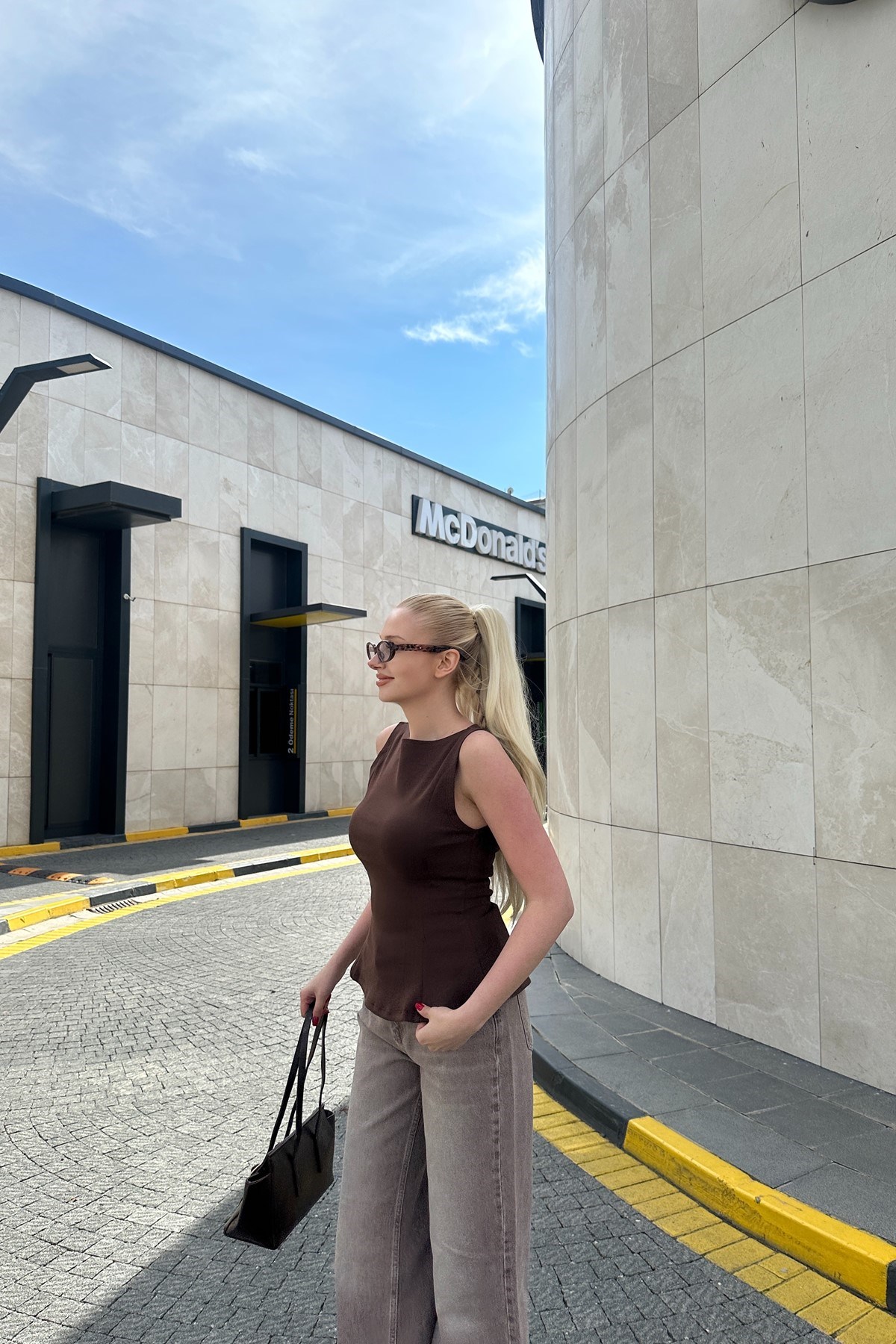 KAYIK YAKA PEPLUM BLUZ